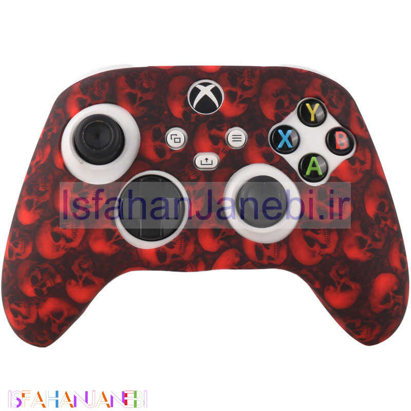 اصفهان جانبی-روکش دسته بازی Xbox X/S طرح اسکلت زمینه قرمز