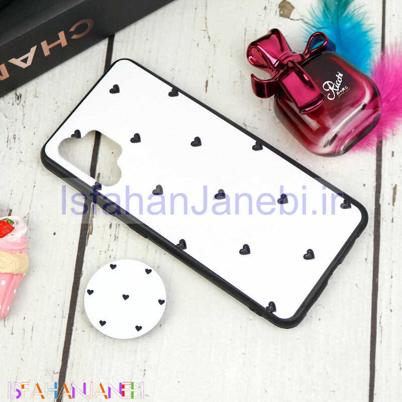 اصفهان جانبی-قاب فانتزی برجسته + پاپ سوکت طرح قلب سامسونگ A32 4G سری F