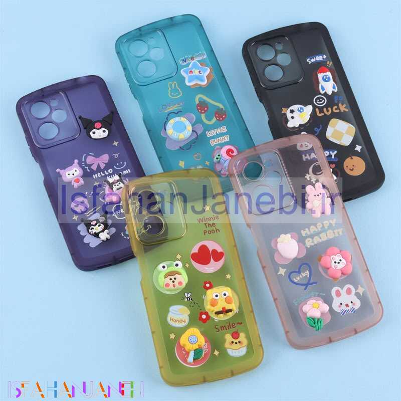 اصفهان جانبی-قاب Fashion Case شیائومی Poco X5 Pro عروسک برجسته محافظ لنزدار