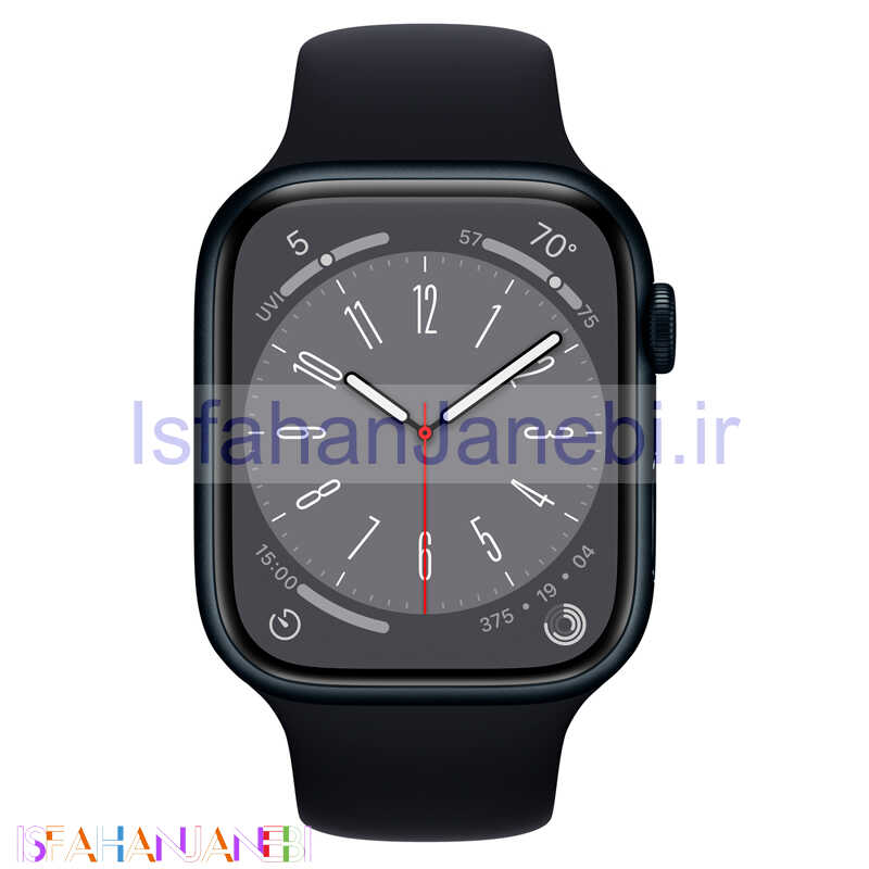 اصفهان جانبی-ساعت هوشمند اپل سری 8 Apple Watch 45mm Aluminum Case Silicone Band