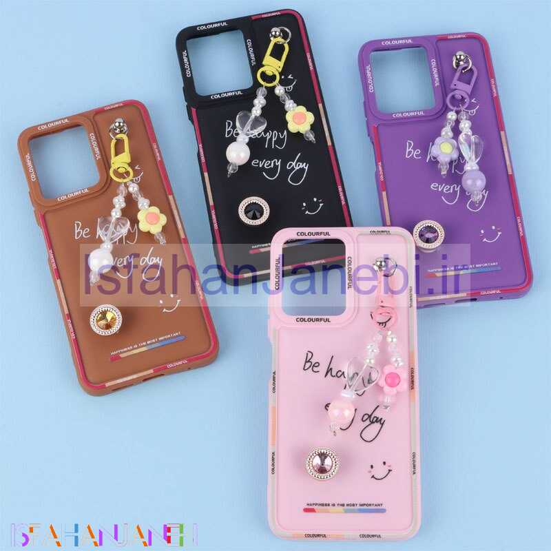 اصفهان جانبی-قاب ژله ای Colourful شیائومی Redmi Note 12 4G آویزدار