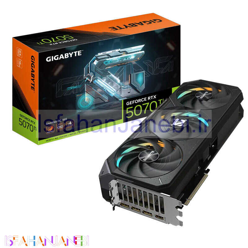 اصفهان جانبی-کارت گرافیک Gigabyte GeForce RTX 5070 Ti GAMING OC 16G GDDR7 256Bit