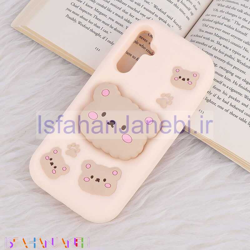 اصفهان جانبی-قاب سیلیکونی سامسونگ Galaxy A15 پاپ سوکت دار طرح خرس بیسکویتی