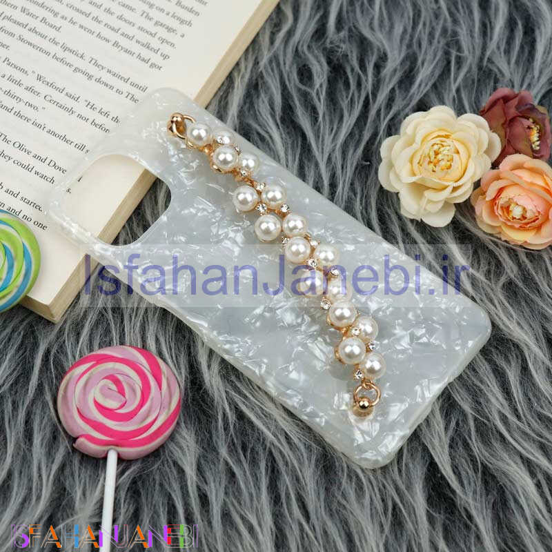 اصفهان جانبی-قاب ماربل هولدر دستی مرواریدی Xiaomi Mi 11 Lite