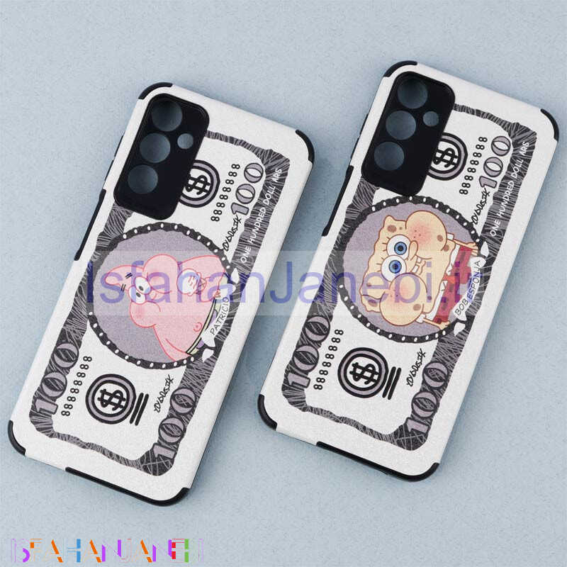 اصفهان جانبی-قاب ژله ای طرح باب اسفنجی محافظ لنزدار Samsung Galaxy A14 4G / A14 5G