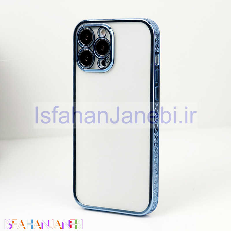 اصفهان جانبی-قاب شفاف دور طرحدار محافظ لنزدار iPhone 13 Pro Max