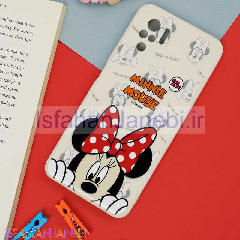 اصفهان جانبی-قاب سیلیکونی سفید محافظ لنزدار طرح میکی موس 1 شیائومی Xiaomi Redmi Note 10 4G / Note 10s