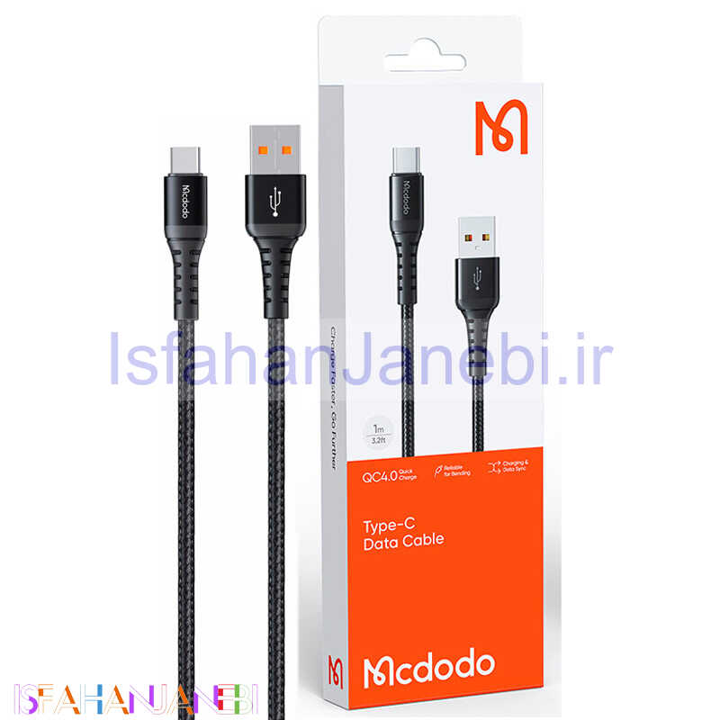 اصفهان جانبی-کابل تایپ سی فست شارژ Mcdodo CA-2271 3A QC4.0 1m
