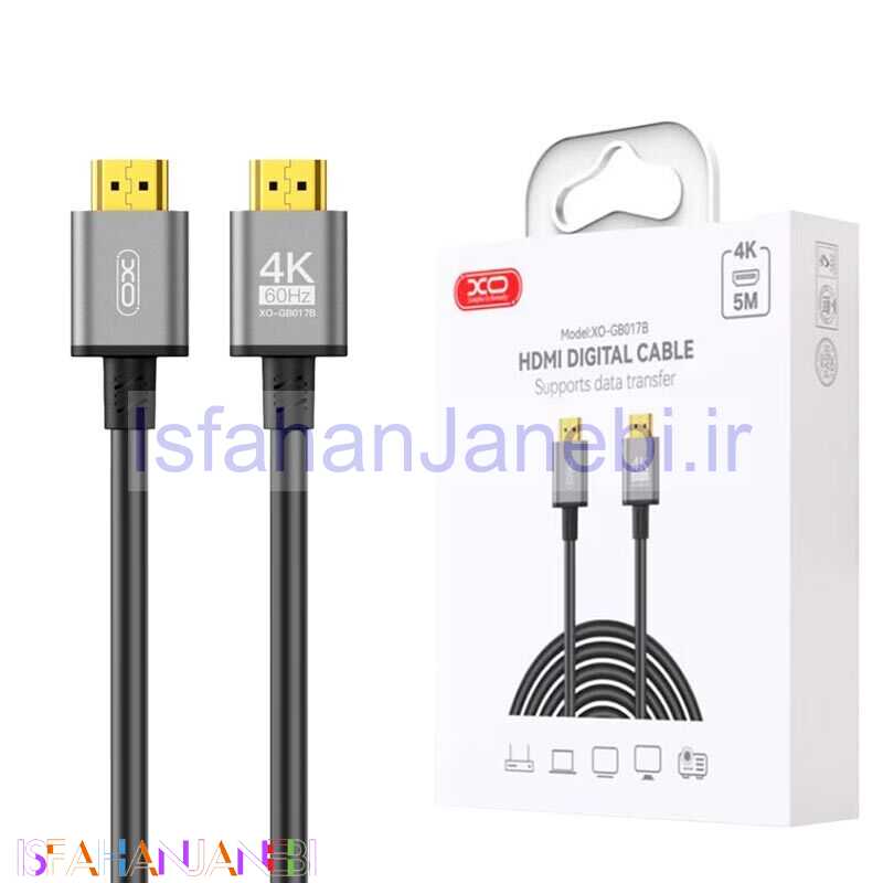 اصفهان جانبی-کابل HDMI 4K ایکس او XO-GB017B طول 5 متر