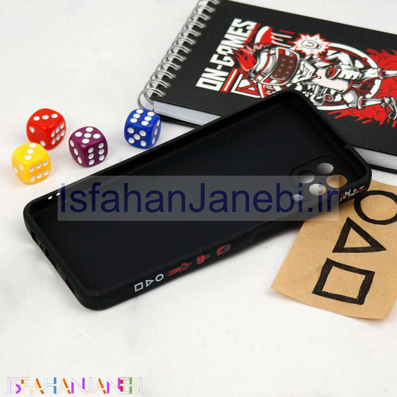 اصفهان جانبی-قاب سیلیکونی محافظ لنزدار طرح اسکویید گیم Samsung Galaxy A12 کد 2