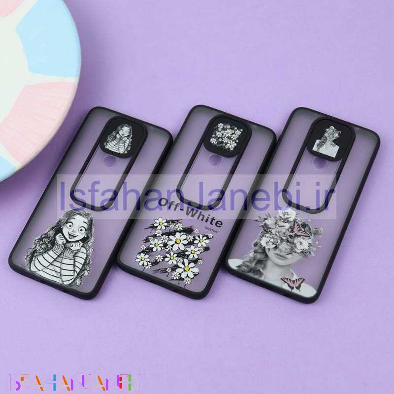 اصفهان جانبی-قاب محافظ لنز دار کشویی طرحدار مشکی Xiaomi Redmi Note 8 Pro