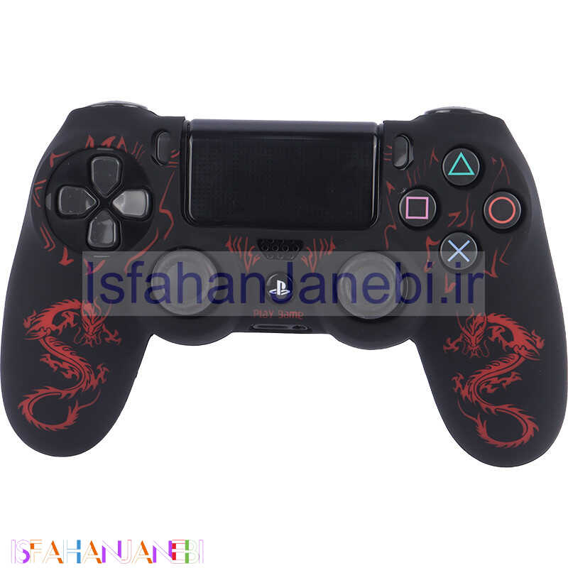اصفهان جانبی-روکش دسته بازی PS4 طرح اژدها مشکی قرمز کد 2