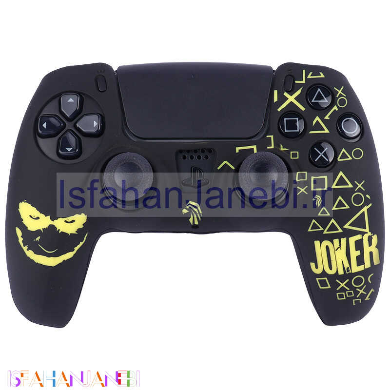 اصفهان جانبی-روکش دسته بازی PS5 طرح Joker مشکی زرد کد 4