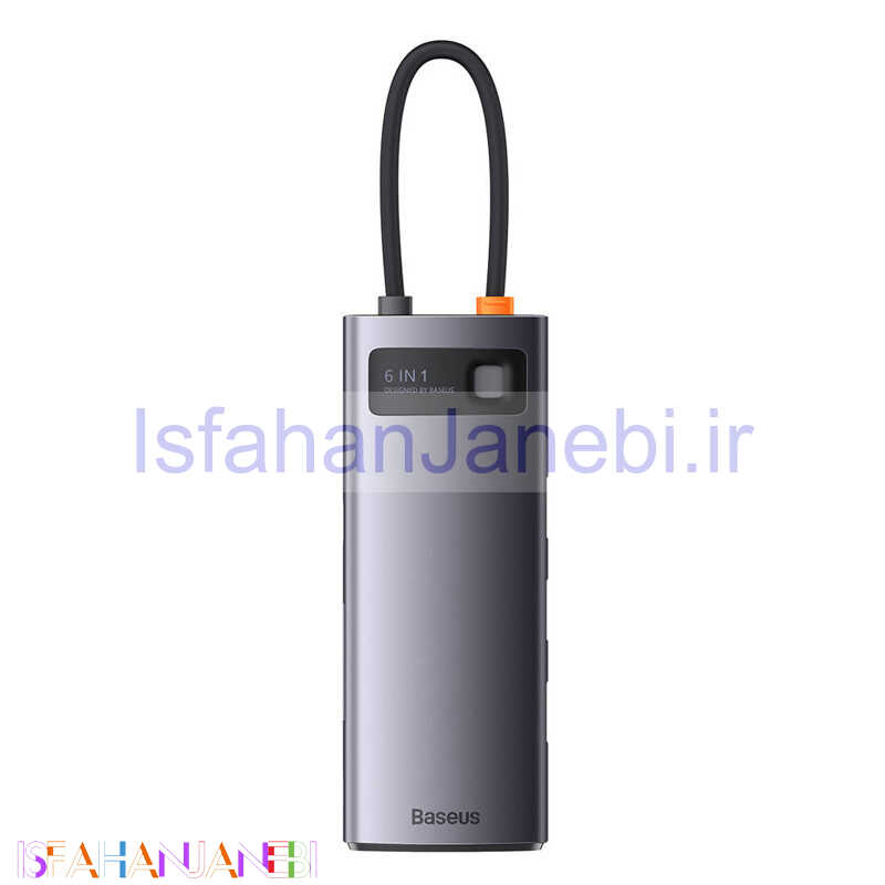 اصفهان جانبی-هاب 6 پورت Type-C باسئوس Metal Gleam Series WKWG030213