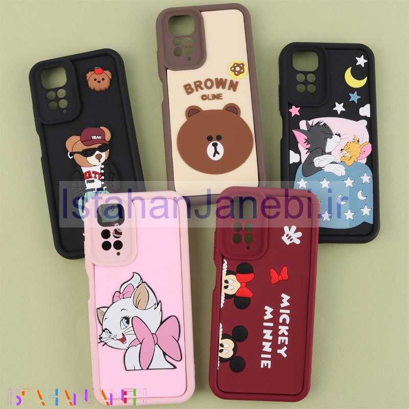 اصفهان جانبی-قاب سولید شیائومی Redmi Note 11 / 11s کارتونی برجسته محافظ لنزدار