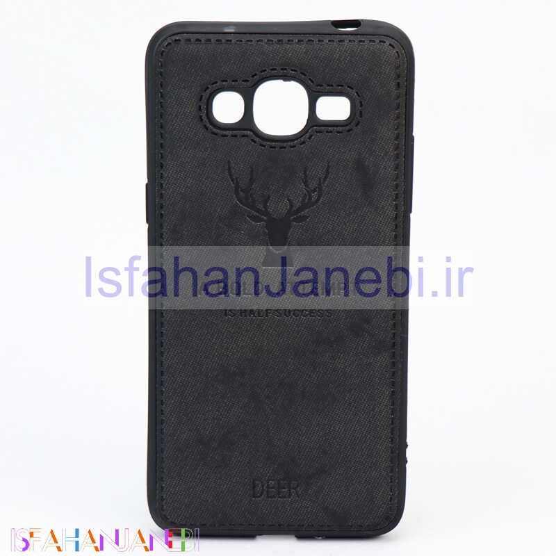 اصفهان جانبی-قاب چرمی طرح گوزن Samsung Galaxy Grand Prime مشکی