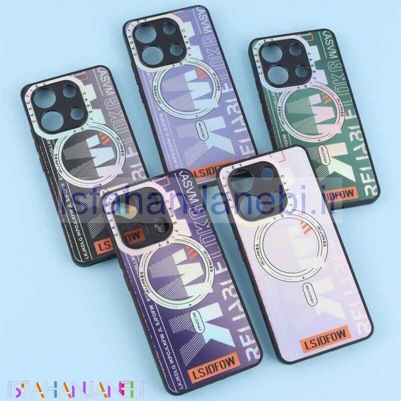 اصفهان جانبی-قاب PC مگ سیف طرح دار MWK محافظ لنزدار Xiaomi Redmi Note 13 4G