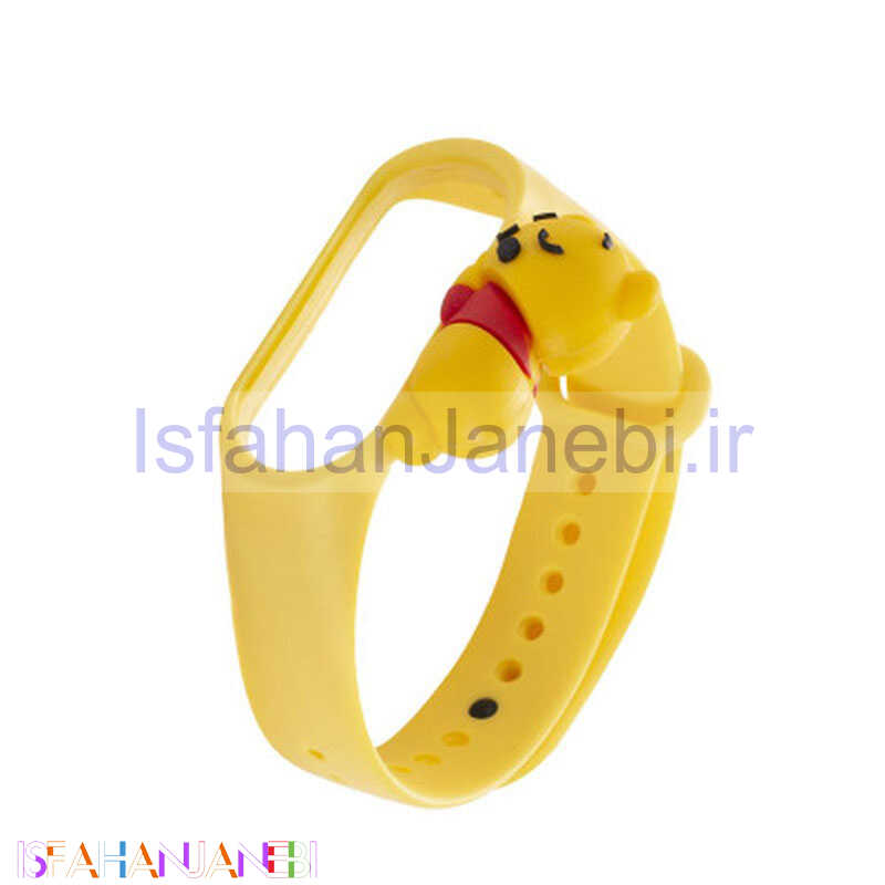 اصفهان جانبی-بند سیلیکونی فانتزی Xiaomi Mi Band 5 / 6 خرس پو زرد