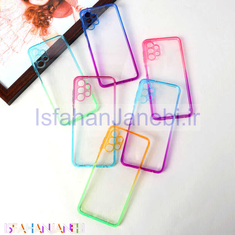 اصفهان جانبی-قاب ضد ضربه دور رنگی محافظ لنزدار Samsung Galaxy A13 4G