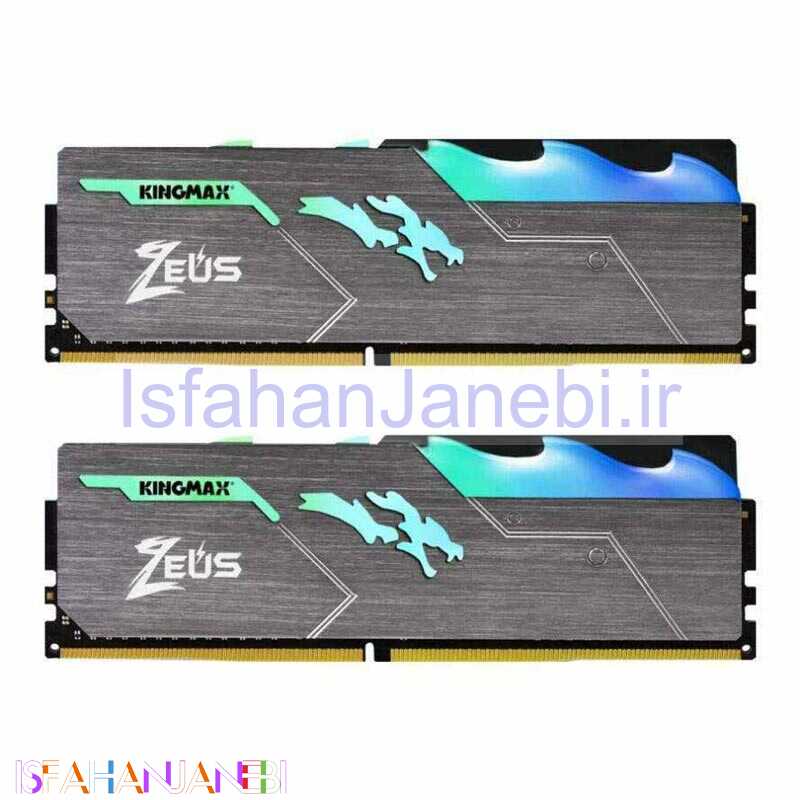 اصفهان جانبی-رم کامپیوتر Kingmax Zeus Dragon RGB DDR4 32GB 3200MHz CL16 Dual