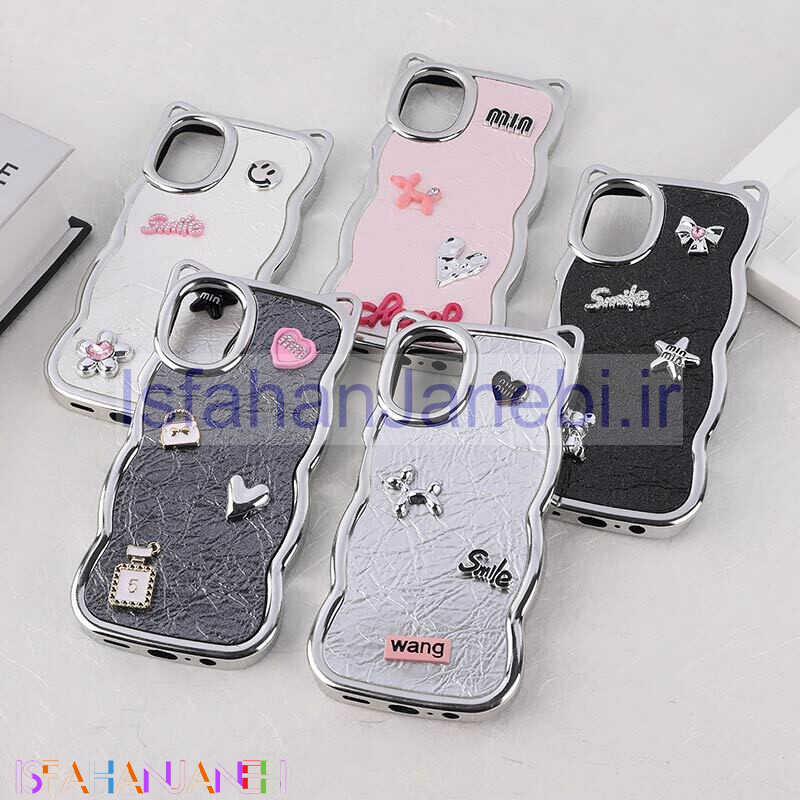 اصفهان جانبی-قاب چرمی موج دار سامسونگ Galaxy A06 برجسته گوش دار