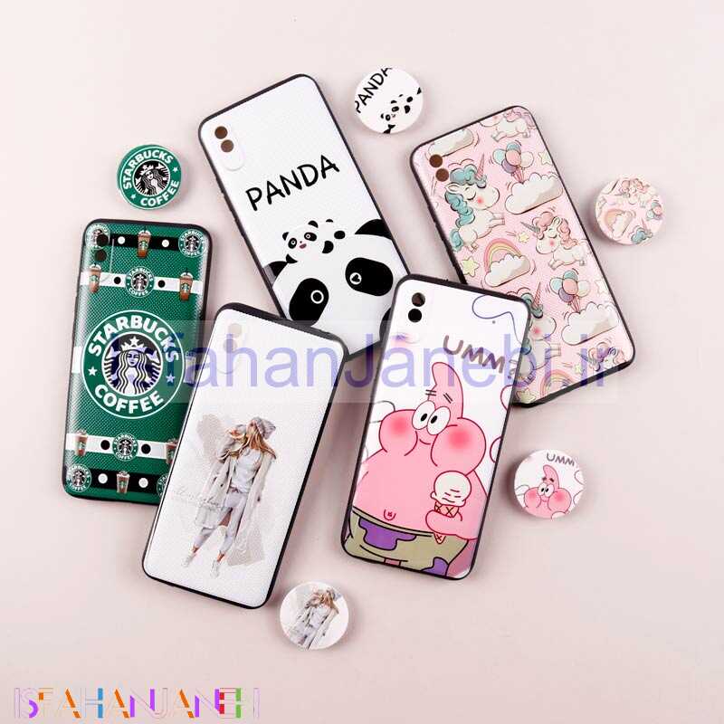 اصفهان جانبی-قاب فانتزی طرحدار دخترانه محافظ لنزدار + پاپ سوکت Xiaomi Redmi 9A سری R