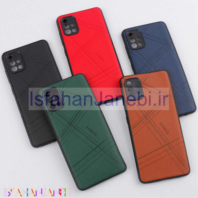 اصفهان جانبی-قاب چرمی Remax سامسونگ Galaxy A51 4G محافظ لنزدار