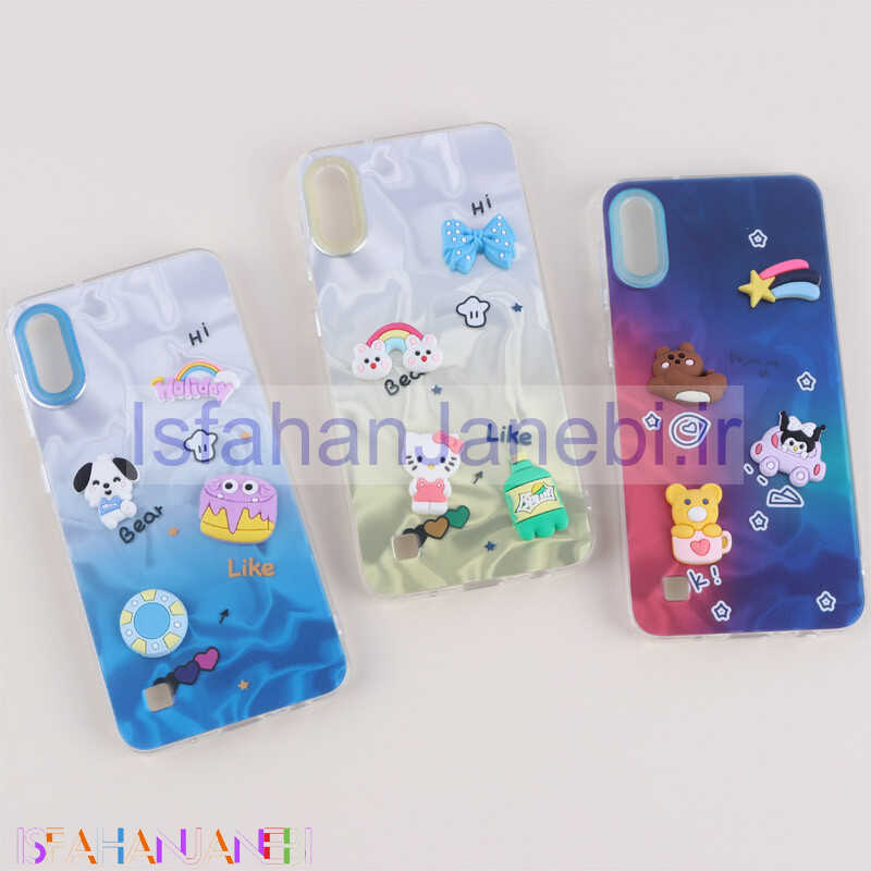 اصفهان جانبی-قاب عروسکی برجسته سامسونگ Galaxy A10 طرح موج دار دو رنگ