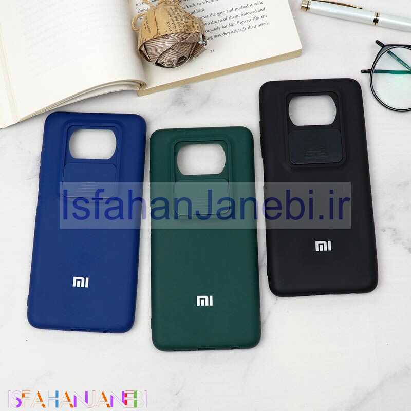 اصفهان جانبی-قاب سیلیکونی TPU محافظ لنزدار کشویی Xiaomi Poco X3 دارک
