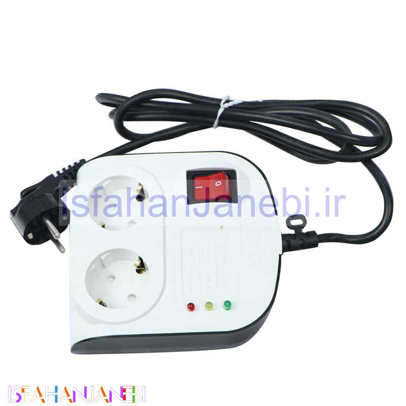 اصفهان جانبی-محافظ برق یخچال و فریزر 2 خانه ارت دار پارت الکتریک PE8787 با کابل 1/8 متری