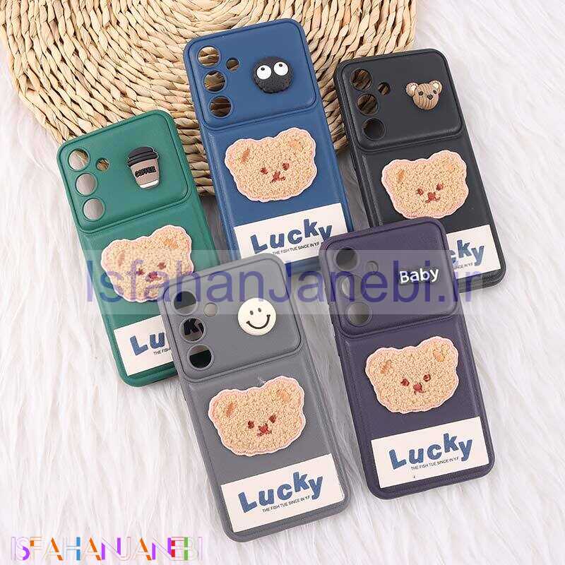 اصفهان جانبی-قاب ژله ای Lucky سامسونگ Galaxy S24 FE عروسکی محافظ لنزدار