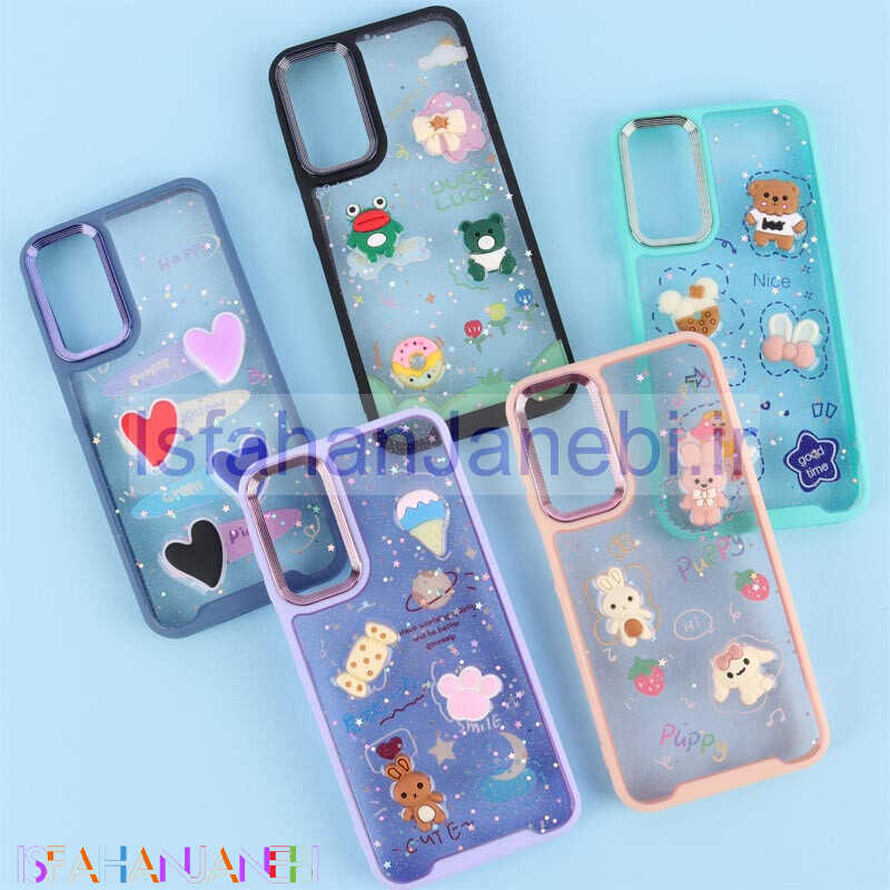 اصفهان جانبی-قاب شفاف شاینی متال ایرون عروسک برجسته Samsung Galaxy A15