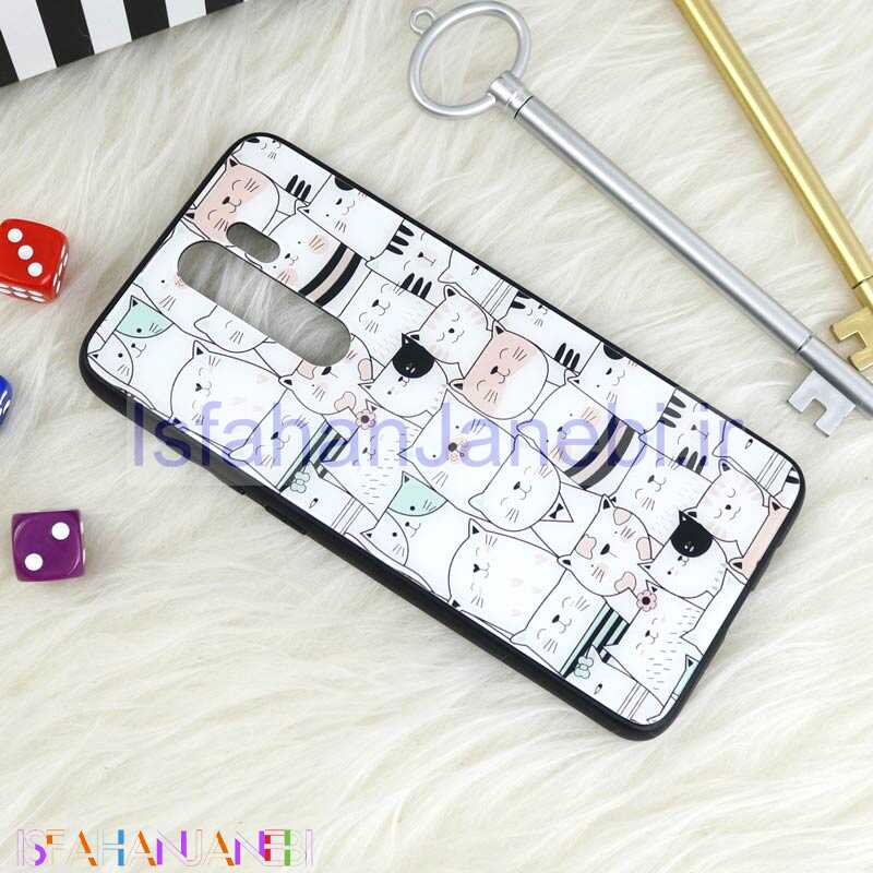 اصفهان جانبی-قاب پشت گلسی طرحدار گربه Xiaomi Redmi Note 8 Pro