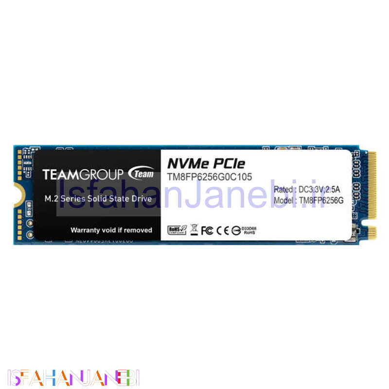 اصفهان جانبی-حافظه SSD تیم گروپ TeamGroup TM8FP6256G 256GB M.2 استوک