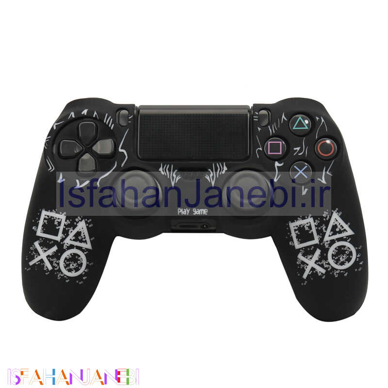 اصفهان جانبی-روکش دسته بازی PS4 طرح لوگو دکمه بازی سفید مشکی