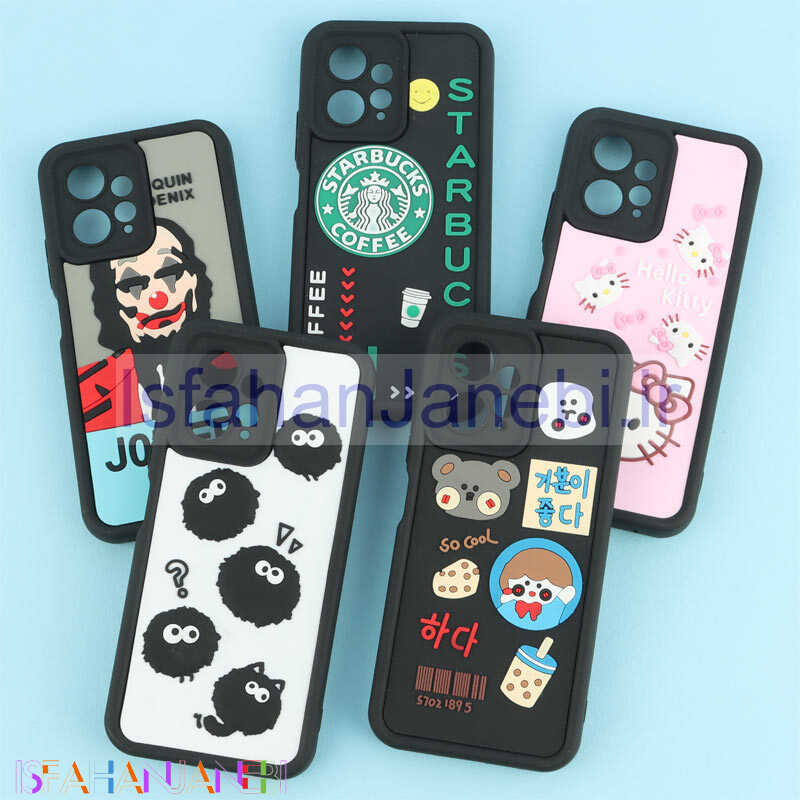 اصفهان جانبی-قاب سولید طرح دار برجسته محافظ لنزدار Xiaomi Redmi Note 12 4G