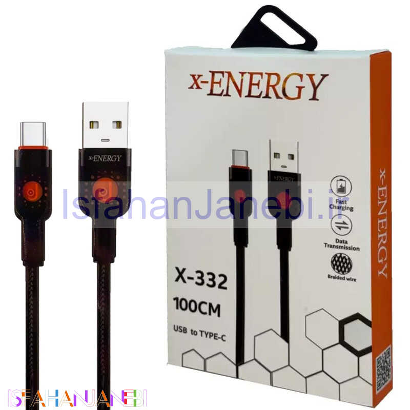 اصفهان جانبی-کابل تایپ سی فست شارژ X-Energy X-332 1m