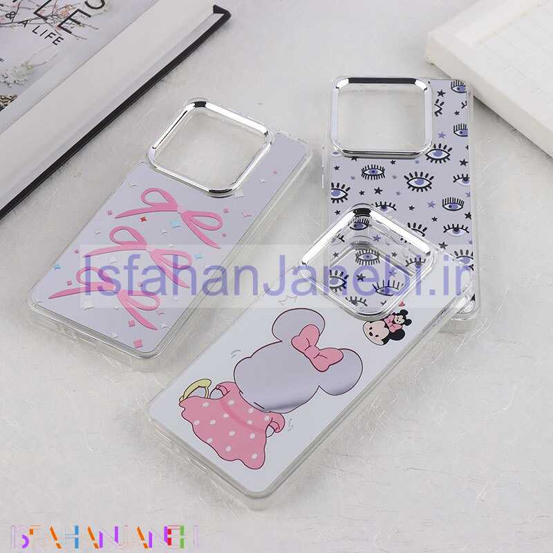 اصفهان جانبی-قاب آینه ای شیائومی Redmi Note 14 5G طرح دار دور محافظ متال