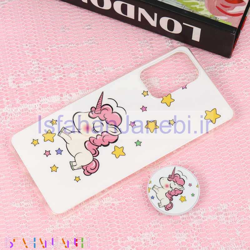 اصفهان جانبی-قاب سوپر IMD دور شفاف پاپ سوکت دار Samsung A72 یونیکورن