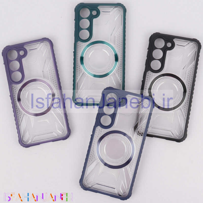 اصفهان جانبی-قاب شفاف طرح دار MagSafe محافظ لنزدار Samsung Galaxy S23
