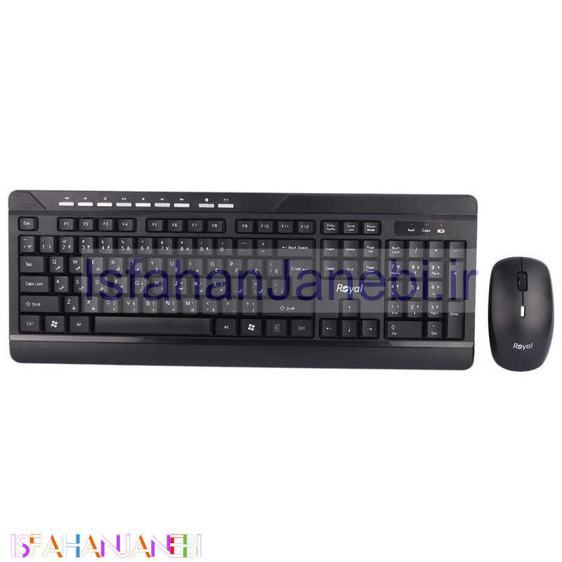 اصفهان جانبی-کیبورد و موس بی سیم رویال RKM-830