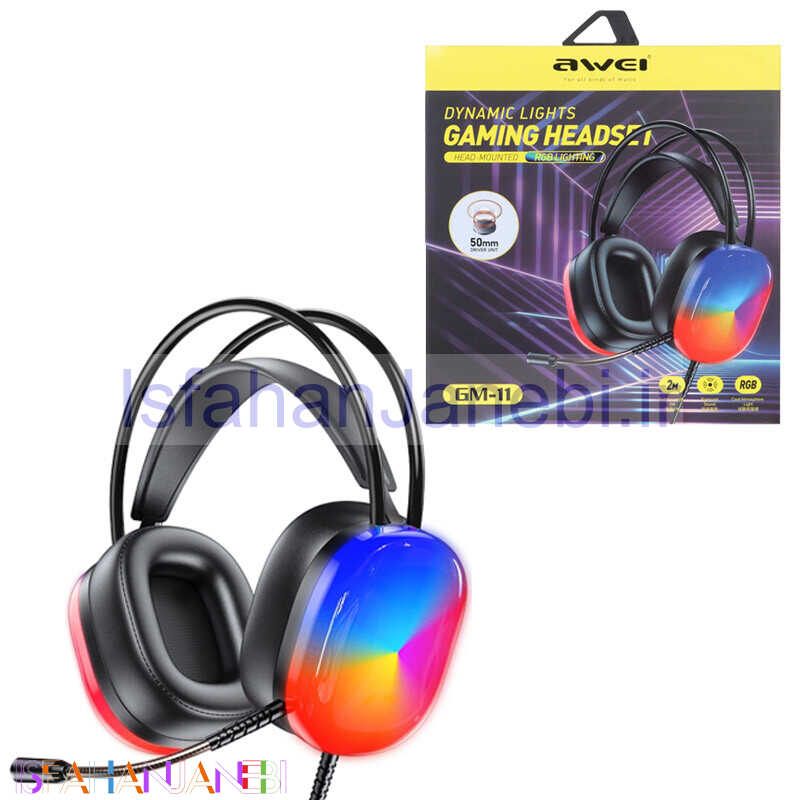اصفهان جانبی-هدست گیمینگ سیم دار Awei GM-11