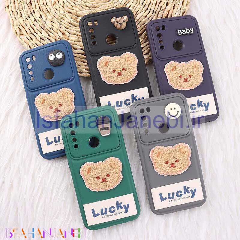 اصفهان جانبی-قاب ژله ای Lucky شیائومی Redmi Note 8 عروسکی محافظ لنزدار