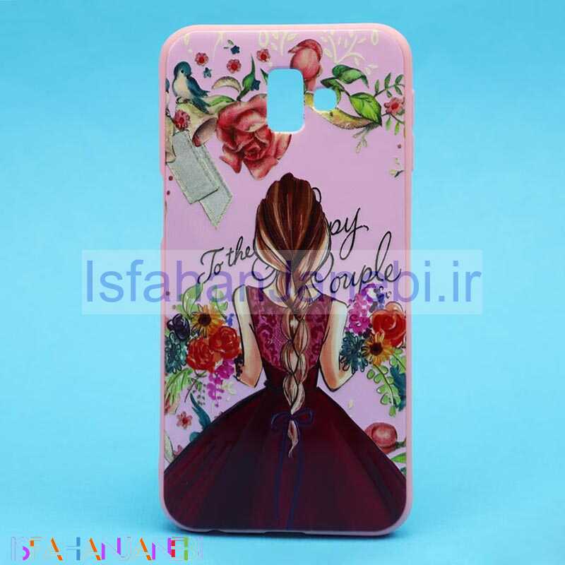 اصفهان جانبی-قاب فانتزی برجسته صورتی طرح دختر سامسونگ J6 Plus
