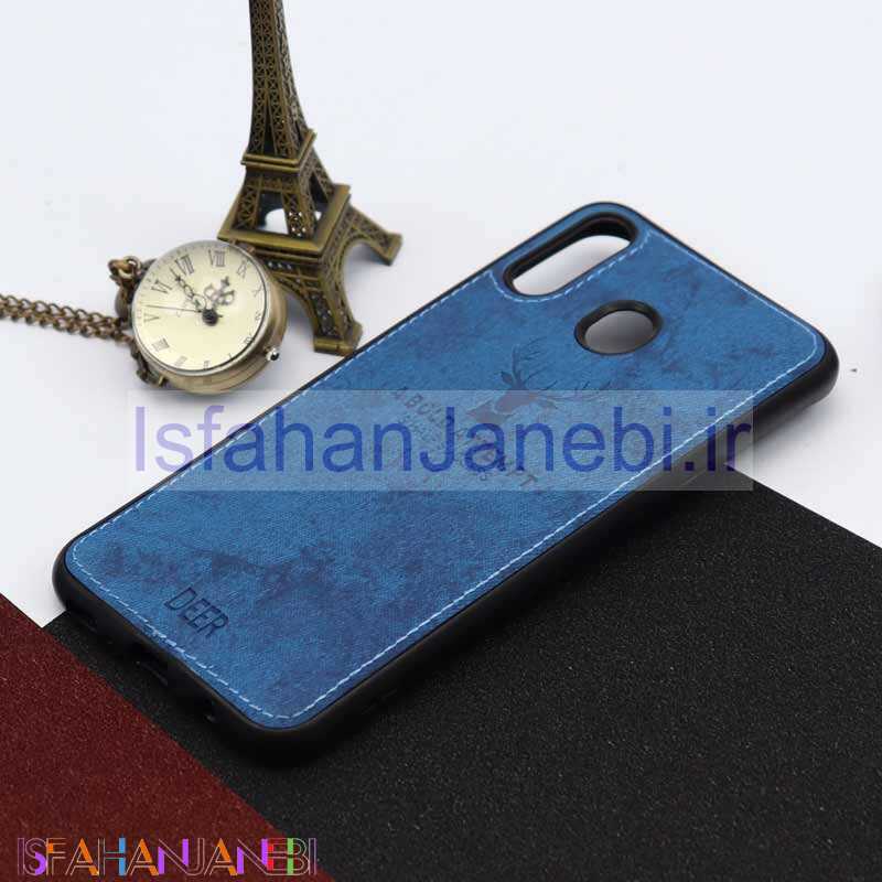 اصفهان جانبی-قاب چرمی طرح گوزن Samsung M20 آبی