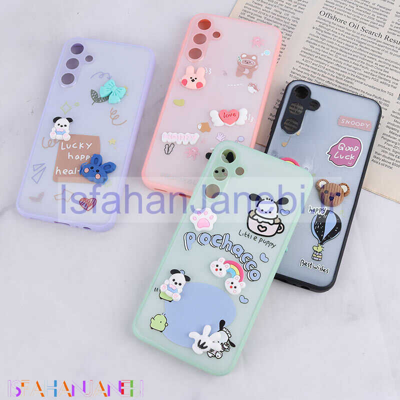 اصفهان جانبی-قاب شاینی سامسونگ Galaxy A15 عروسک برجسته محافظ لنزدار