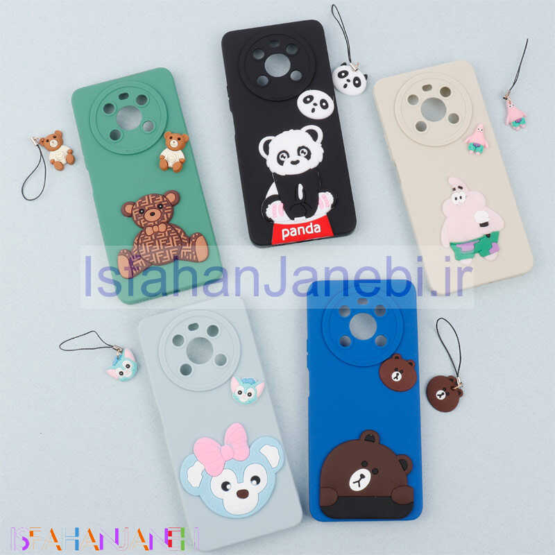 اصفهان جانبی-قاب عروسکی برجسته محافظ لنزدار Honor X9 + آویز