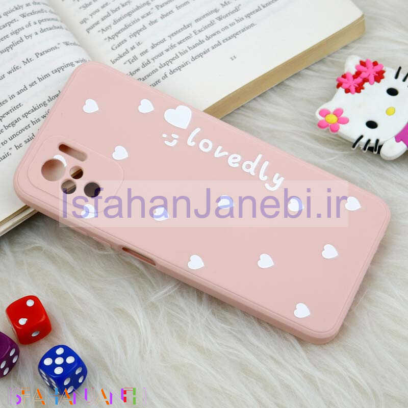 اصفهان جانبی-قاب سیلیکونی عروسکی محافظ لنزدار طرح Lovedly شیائومی Xiaomi Redmi Note 10 / Redmi Note 10s