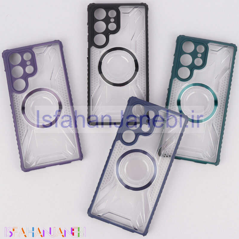 اصفهان جانبی-قاب شفاف طرح دار MagSafe محافظ لنزدار Samsung Galaxy S23 Ultra