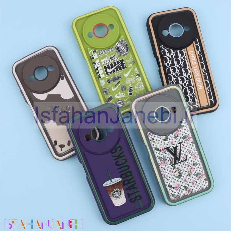 اصفهان جانبی-قاب سولید طرح دار دو رنگ محافظ لنزدار Xiaomi Redmi A3 / A3X